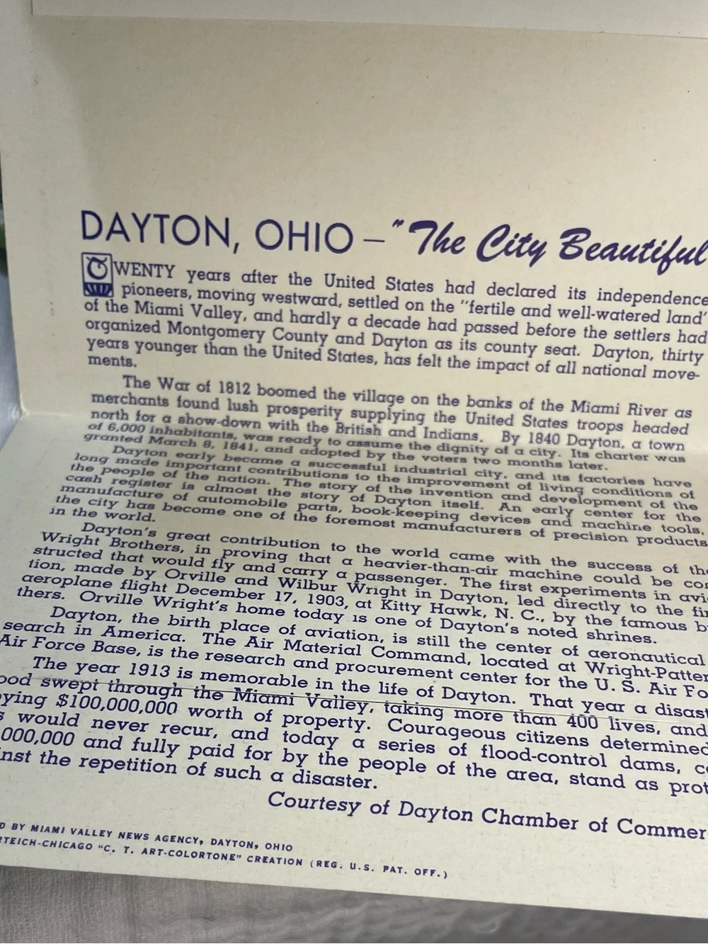 Vintage Greetings from Dayton Ohio Souvenir Postcard Folder